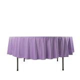 Lavender Premium Scuba Round Tablecloth, Lilac Wrinkle Free Polyester Seamless Tablecloth