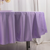 Lavender Premium Scuba Round Tablecloth, Lilac Wrinkle Free Polyester Seamless Tablecloth - 90inch