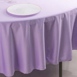 Lavender Premium Scuba Round Tablecloth, Lilac Wrinkle Free Polyester Seamless Tablecloth - 90inch