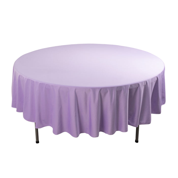 Lavender Premium Scuba Round Tablecloth, Lilac Wrinkle Free Polyester Seamless Tablecloth - 90inch