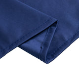 Navy Blue Premium Scuba Round Tablecloth, Wrinkle Free Polyester Seamless Tablecloth - 90inch