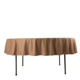 Nude Premium Scuba Round Tablecloth, Wrinkle Free Polyester Seamless Tablecloth - 90inch