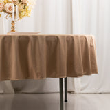 Nude Premium Scuba Round Tablecloth, Wrinkle Free Polyester Seamless Tablecloth - 90inch