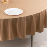 Nude Premium Scuba Round Tablecloth, Wrinkle Free Polyester Seamless Tablecloth - 90inch