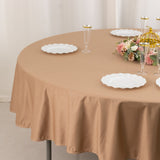 Nude Premium Scuba Round Tablecloth, Wrinkle Free Polyester Seamless Tablecloth - 90inch