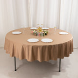 Nude Premium Scuba Round Tablecloth, Wrinkle Free Polyester Seamless Tablecloth - 90inch