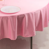 Pink Premium Scuba Round Tablecloth, Wrinkle Free Polyester Seamless Tablecloth - 90inch