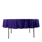 Purple Premium Scuba Round Tablecloth, Wrinkle Free Polyester Seamless Tablecloth - 90inch