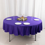 Purple Premium Scuba Round Tablecloth, Wrinkle Free Polyester Seamless Tablecloth - 90inch