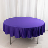 Purple Premium Scuba Round Tablecloth, Wrinkle Free Polyester Seamless Tablecloth - 90inch