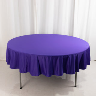 <h3 style="margin-left:0px;"><strong>Premium 90" Round Purple Scuba Tablecloth</strong>