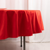 Red Premium Scuba Round Tablecloth, Wrinkle Free Polyester Seamless Tablecloth - 90inch