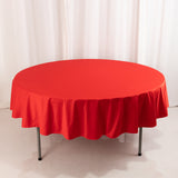 Red Premium Scuba Round Tablecloth, Wrinkle Free Polyester Seamless Tablecloth - 90inch