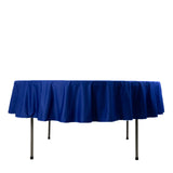 Royal Blue Premium Scuba Round Tablecloth, Wrinkle Free Polyester Seamless Tablecloth - 90inch