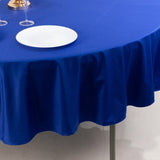 Royal Blue Premium Scuba Round Tablecloth, Wrinkle Free Polyester Seamless Tablecloth - 90inch