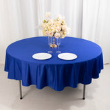 Royal Blue Premium Scuba Round Tablecloth, Wrinkle Free Polyester Seamless Tablecloth - 90inch