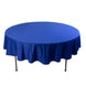 Royal Blue Premium Scuba Round Tablecloth, Wrinkle Free Polyester Seamless Tablecloth - 90inch