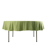 Sage Green Premium Scuba Round Tablecloth, Wrinkle Free Polyester Seamless Tablecloth - 90inch