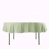 90\" Sage Green Premium Scuba Wrinkle Free Round Tablecloth, Scuba Polyester Tablecloth