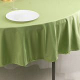 Sage Green Premium Scuba Round Tablecloth, Wrinkle Free Polyester Seamless Tablecloth - 90inch