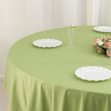 Sage Green Premium Scuba Round Tablecloth, Wrinkle Free Polyester Seamless Tablecloth - 90inch