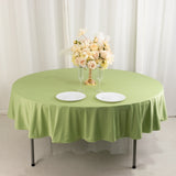 Sage Green Premium Scuba Round Tablecloth, Wrinkle Free Polyester Seamless Tablecloth - 90inch