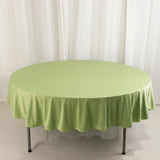 Sage Green Premium Scuba Round Tablecloth, Wrinkle Free Polyester Seamless Tablecloth - 90inch