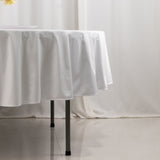 White Premium Scuba Round Tablecloth, Wrinkle Free Polyester Seamless Tablecloth - 90inch