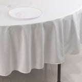 White Premium Scuba Round Tablecloth, Wrinkle Free Polyester Seamless Tablecloth - 90inch