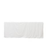 6ft Scuba Rectangular Fitted Tablecloth White – Wrinkle-Free, Stain Resistant