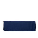 8ft Scuba Rectangular Fitted Tablecloth Navy Blue – Wrinkle-Free, Stain Resistant