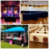 6ft Scuba Rectangular Fitted Tablecloth White – Wrinkle-Free, Stain Resistant