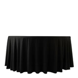 Fire Retardant Scuba Tablecloth – 120inch Round Black, Wrinkle Free, Stain Resistant