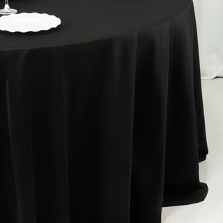 Décor Ideas Using a 120" Round Black Scuba Tablecloth
