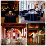 Fire Retardant Scuba Tablecloth – 120inch Round Ivory, Wrinkle Free, Stain Resistant, Seamless