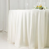 Fire Retardant Scuba Tablecloth – 120inch Round Ivory, Wrinkle Free, Stain Resistant, Seamless