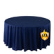 Fire Retardant Scuba Tablecloth – 120inch Round Navy Blue, Wrinkle Free, Stain Resistant, Seamless