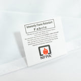 Fire Retardant Scuba Tablecloth – 120inch Round White, Wrinkle Free, Stain Resistant, Seamless