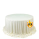 Fire Retardant Scuba Tablecloth – 132inch Round Ivory, Wrinkle Free, Stain Resistant, Seamless