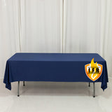Fire Retardant Scuba Tablecloth – 60x102inch Rectangle Ivory Wrinkle Free Stain Resistant Polyester
