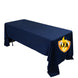 Fire Retardant Scuba Tablecloth – 60x126inch Rectangle Navy Blue, Wrinkle Free, Stain Resistant