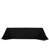 Fire Retardant Scuba Tablecloth – 90x156inch Rectangle Black Wrinkle Free Stain Resistant Seamless