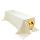 Fire Retardant Scuba Tablecloth – 90x156inch Rectangle Ivory Wrinkle Free Stain Resistant Seamless