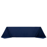 Fire Retardant Scuba Tablecloth – 90x156inch Rectangle Navy Blue Wrinkle Free Stain Resistant