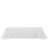 Fire Retardant Scuba Tablecloth – 90x156inch Rectangle White Wrinkle Free Stain Resistant Seamless