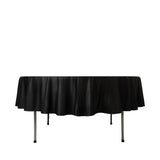 Black banquet tablecloth on display table
