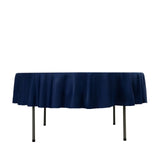 Fire Retardant Scuba Tablecloth – 90inch Round Navy Blue, Wrinkle Free, Stain Resistant