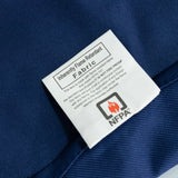 Fire Retardant Scuba Tablecloth – 90inch Round Navy Blue, Wrinkle Free, Stain Resistant Polyester