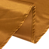 108inch Shimmer Gold Premium Scuba Round Tablecloth, Wrinkle Free Seamless Polyester Tablecloth