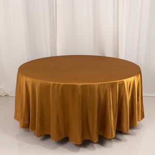 <h3 style="margin-left:0px;">Radiant Shimmer Gold Scuba Round Tablecloth